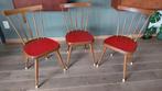 set van 3 houten 'windsor' vintage spijlenstoelen, Enlèvement