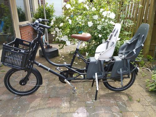 Bicicapace justlong longtail/bakfiets, Vélos & Vélomoteurs, Vélos | Vélos avec bac, Utilisé, Autres marques, 2 enfants, Électrique