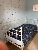 1persoons Wit bed met lattenbodem, geen matras, Huis en Inrichting, Ophalen, Zo goed als nieuw, Wit