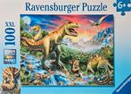 Dinosaurus puzzel 100 stuks, ravensburger, 6j, Zo goed als nieuw, Ophalen