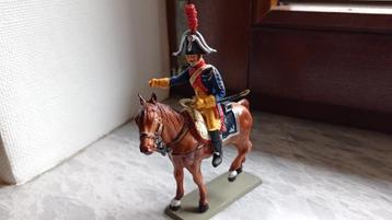 Cavalier Starlux gendarme plastique. Soldats anciens., Enlèvement ou Envoi, Comme neuf, Plus grand que 1:35, Personnage ou Figurines