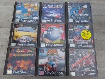 pakket van 9 PlayStation 1 spellen PS1 games beschikbaar voor biedingen