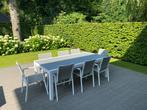 Tuintafel met 10 stoelen, Tuin en Terras, Tuinsets en Loungesets, Ophalen, Meer dan 8 zitplaatsen, Aluminium, Zo goed als nieuw
