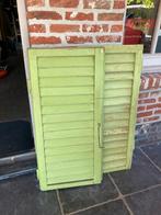 2 stuks oude franse luikjes in mooie groene kleur., Ophalen