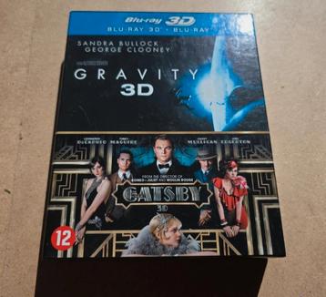 Blu-ray en Blu-ray 3D box. Gravity 3D en the great Gatsby 3D beschikbaar voor biedingen