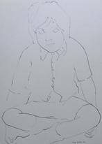 MAX SELEN / ZITTEND KIND / ORIGINEEL WERK / 40x30cm / SIG 74, Enlèvement ou Envoi