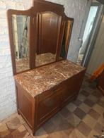 Art deco commode met marmeren blad en 3 spiegels, Antiek en Kunst, Antiek | Meubels | Kasten, Ophalen