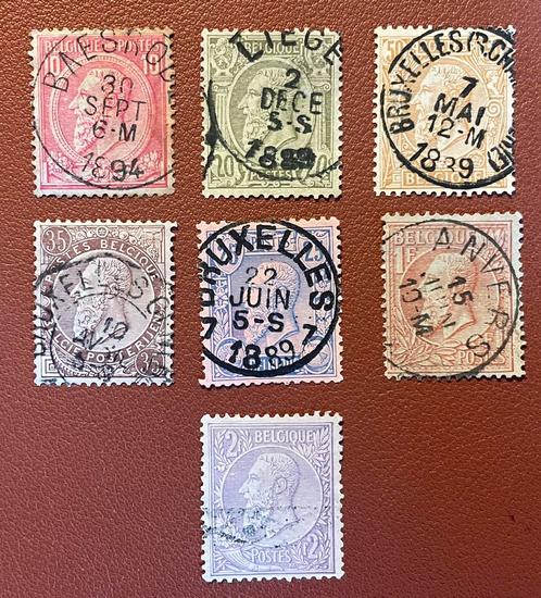 België 1884-91 Koning Leopold II, Postzegels en Munten, Postzegels | Europa | België, Gestempeld, Ophalen of Verzenden