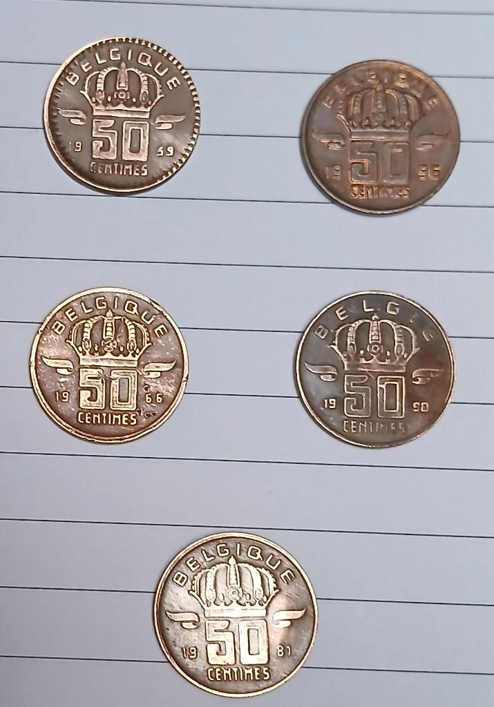 50 Centiemen België, Postzegels en Munten, Munten | België, Setje, Ophalen of Verzenden