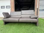 Bank Jori taupe leer design bankstel verstelbaar sofa zetel, Ophalen of Verzenden, Zo goed als nieuw, Tweepersoons, Hout