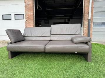 Bank Jori taupe leer design bankstel verstelbaar sofa zetel beschikbaar voor biedingen