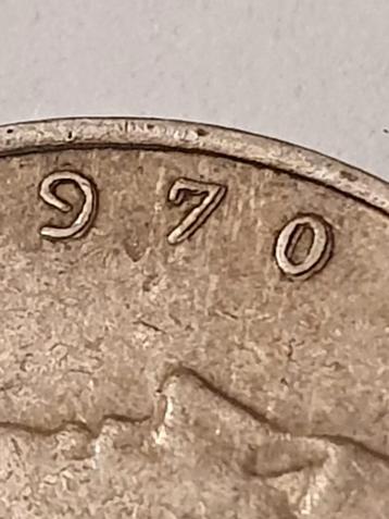 1 frank 1970 FR met dubbele 970 type Ceres Boudewijn  beschikbaar voor biedingen