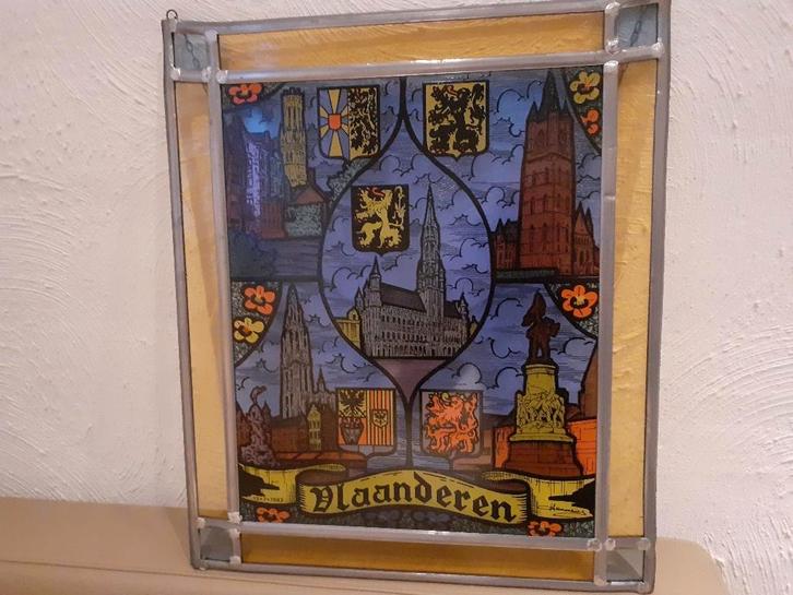 2 prachtige miniatuur brandglasramen, Antiquités & Art, Antiquités | Verre & Cristal, Enlèvement