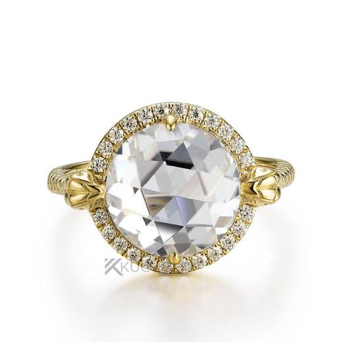 Nieuwe ring, 4 karaat, diamanttest positief!, Handtassen en Accessoires, Ringen, Nieuw, Dame, 17 tot 18, Wit, Met edelsteen, Verzenden