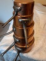 Koperen pannen, ponsen van 12 tot 20, goede staat, Antiek en Kunst, Ophalen