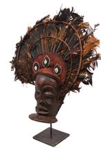 Prachtig stijlvol Chihongo-masker van de stam CHOKWE, Ophalen of Verzenden