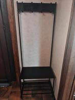 Kapstok zwart metaal met hout, Ophalen, Hout