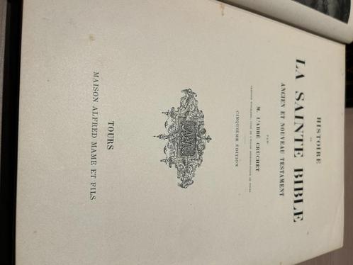 Histoire de la Sainte Bible – Abbé Cruchet (Tours, ca. 1890), Boeken, Godsdienst en Theologie, Zo goed als nieuw, Christendom | Katholiek