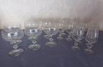 Kristallen glazen - gegraveerd - vintage, Antiek en Kunst, Antiek | Glaswerk en Kristal, Ophalen
