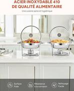 Set van 2 ronde chafing schotels | verwarmers | GRATIS LEV, -, Verzenden, Nieuw, WILPREP