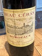 Bouteille de vin rouge Beau Ceran pleine 1993, Collections, Vins, Enlèvement ou Envoi, Pleine, Comme neuf, Vin rouge