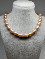 Echte zoetwaterparel ketting met zilveren sluiting, Overige kleuren, Nieuw, Ophalen of Verzenden, Met edelsteen