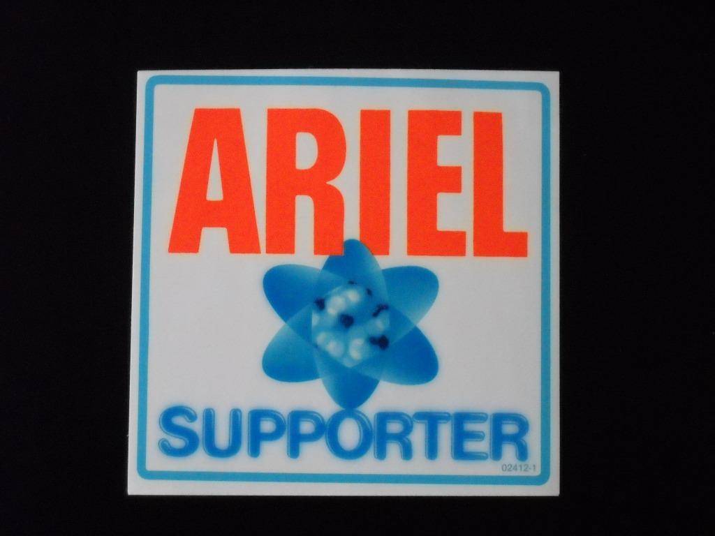 sticker Ariel supporter wasmiddel uit jaren '70, Verzamelen, Ophalen of Verzenden, Zo goed als nieuw, Merk