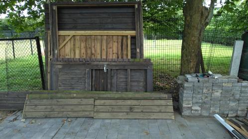 houten muren voor tuinhuis, Tuin en Terras, Tuinhuizen, Gebruikt, Tuinhuis, Hout, Ophalen