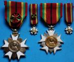 4 Medailles Officier+Ridder in de orde van de Sfinx+Mini's., Enlèvement ou Envoi, Armée de terre, Ruban, Médaille ou Ailes