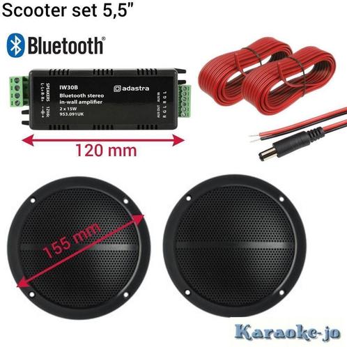 Scooter Bluetooth set 5,5 inch speakers [5M-A230]., Autos : Divers, Accessoires de voiture, Neuf, Enlèvement ou Envoi