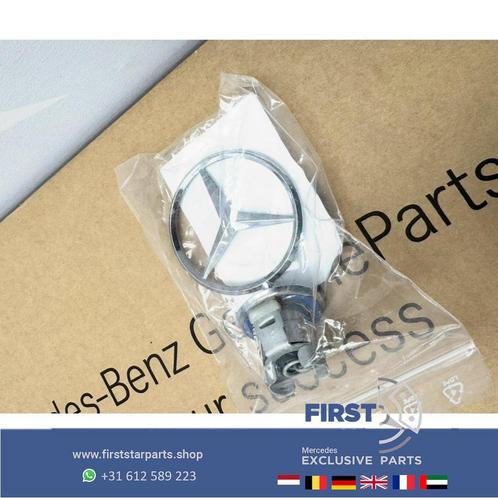 Mercedes STAANDE STER CHROOM motorkap logo embleem METAAL AM, Auto-onderdelen, Carrosserie, Mercedes-Benz, Gebruikt, Ophalen of Verzenden