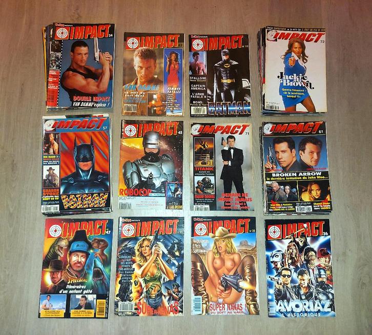 IMPACT Lot de 60 Revues, Livres, Journaux & Revues, Comme neuf, Musique, Cinéma ou TV, Enlèvement ou Envoi