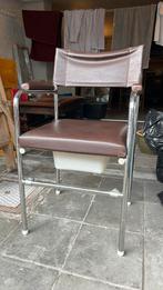 Lederen vintage nachtstoel, Huis en Inrichting, Stoelen, Ophalen, Zo goed als nieuw
