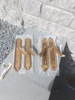 2 nieuwe sets koper / bronzen deurklinken + toebehoren, Antiek en Kunst, Ophalen