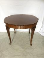 Antieke gepolijste houten salontafel, kleine lage tafel, Ophalen, Gebruikt
