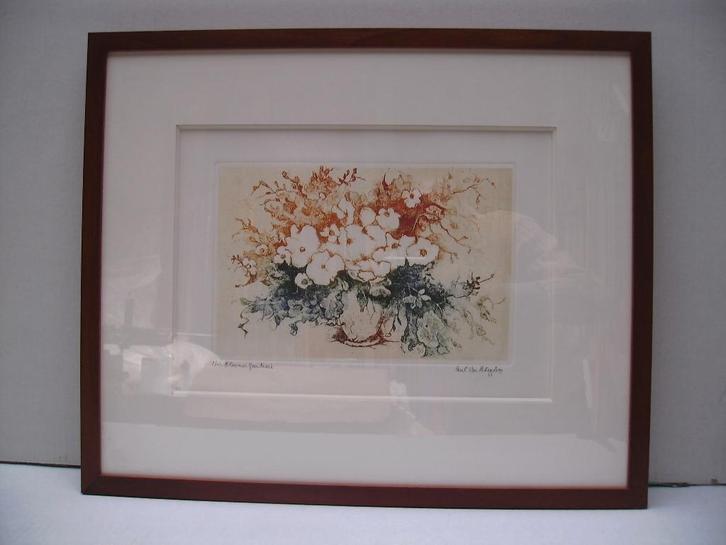 etsen kleur - Paul Van Peteghem, Antiek en Kunst, Kunst | Etsen en Gravures, Ophalen