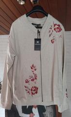 Sweatshirt met rits maat XXL, Nieuw, Beige, Ophalen of Verzenden, Maat 46/48 (XL) of groter