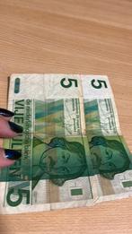 2 briefjes 5 gulden, Postzegels en Munten, Bankbiljetten | Nederland, Ophalen, 5 gulden