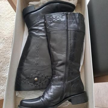 bottes noires pour mollets larges, taille 38