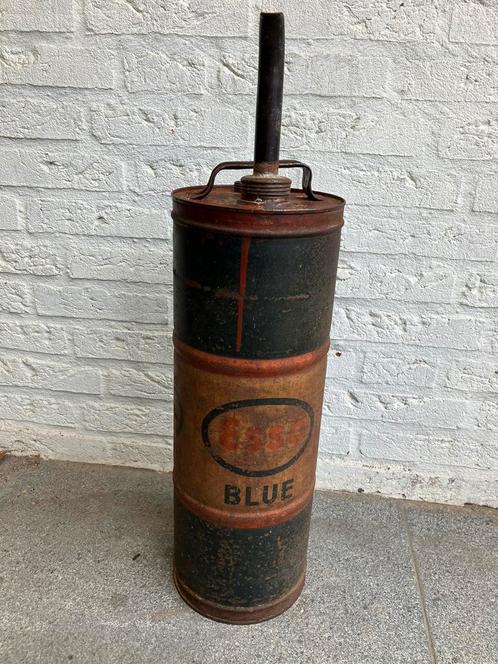 Bidon d'huile Esso Blue des années 1960, Collections, Marques & Objets publicitaires, Utilisé, Enlèvement ou Envoi