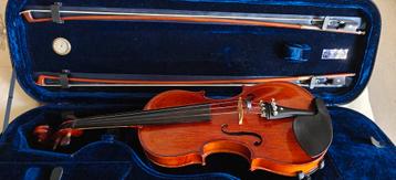 4/4 Viool incl koffer, 2 strijkstokken en reserve snaren, Musique & Instruments, Instruments à cordes frottées | Violons & Altos