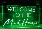 Welcome to the madhouse 3D decoratie verlichting lamp kado, Nieuw, Ophalen of Verzenden, Lichtbak of (neon) lamp