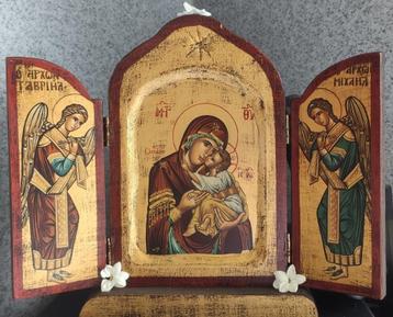 Byzantijns Grieks Orthodoxe icoon Maria en Christus beschikbaar voor biedingen