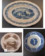 LOT antieke borden delfts-blauw - castillo - boerenhoeve -, Ophalen of Verzenden
