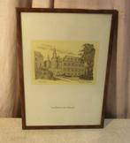 Mooi Oude Gravure 'Chateau in Liege' - Jean Muller, Antiek en Kunst, Ophalen of Verzenden