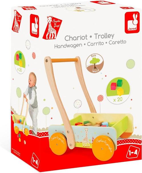 Handwagen JANOD Sophie la Girafe J09537, Kinderen en Baby's, Speelgoed | Babyspeelgoed, Gebruikt, Overige typen, Met wieltjes