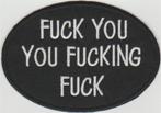 Fuck You you Fucking Fuck stoffen opstrijk patch embleem, Envoi, Neuf