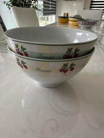 Lot de 2 bols en porcelaine “Sucré Salé” de Guy Degrenne beschikbaar voor biedingen