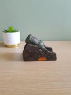 Souvenir canon espagnol miniature bois laiton ancien vintage, Antiquités & Art, Bronze, Enlèvement ou Envoi