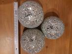3 gekrakeleerde bollen 10cm doorsnede, Ophalen, Zo goed als nieuw
